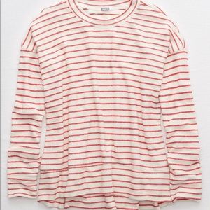 Aerie 2019 beach fleece in stripe, XL, NWT.